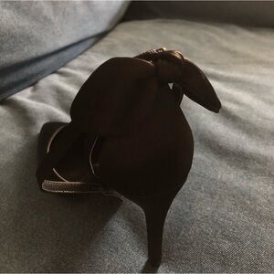 Black heels with bow  brand new